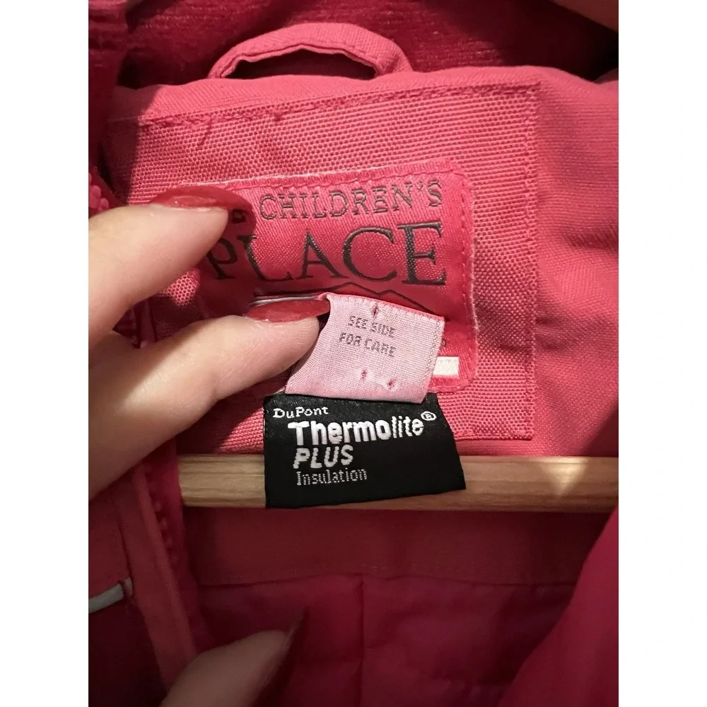 The Childrens‎ Place Hooded Thick One Piece Snowsuit 24M Pink Thermolite Plus